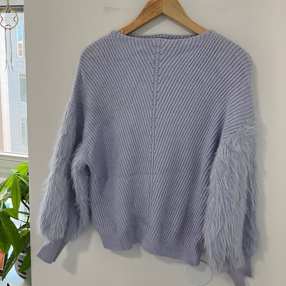 Fashion Nova Purple Eyelash Knit Sweater Size Medium - Picture 2 of 7